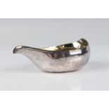 A George III silver pap boat, monogram engraved beneath a reeded rim, London 1799, no maker's
