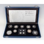 An Elizabeth II Royal Mint silver proof thirteen-coin presentation set 2006 celebrating the Queen'