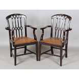 A set of eight early 20th century mahogany dining chairs, comprising two carvers, height 100cm,