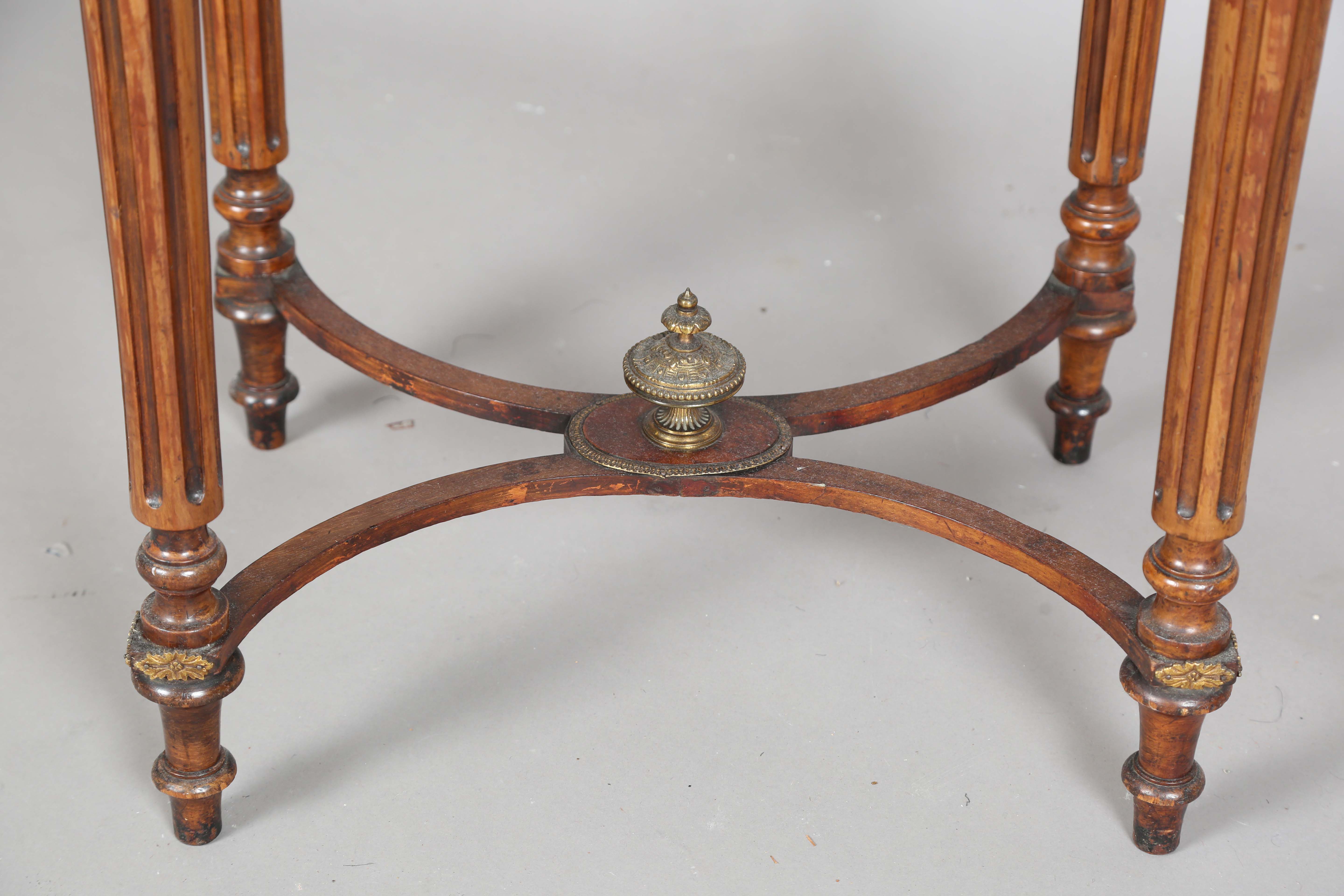 A late 19th century French mahogany and gilt metal mounted poudreuse dressing table, height 70cm, - Image 7 of 19