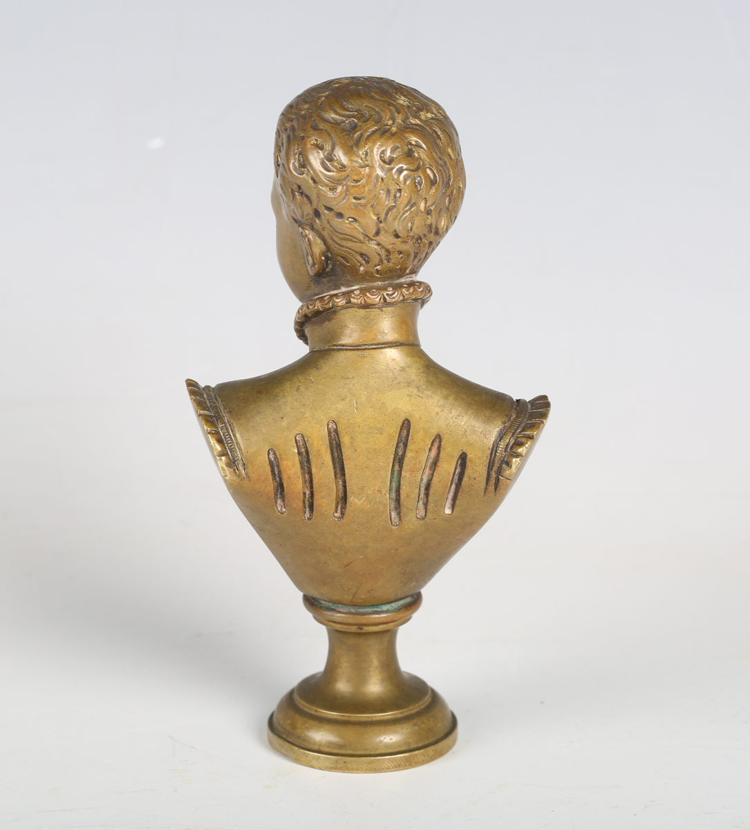 After François-Joseph Bosio - a late 19th century French gilt patinated cast bronze desk seal, - Image 4 of 5