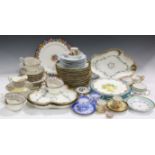 A Royal Worcester Lady Evelyn pattern part service, comprising six cups and saucers, six tea plates,