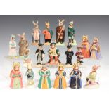 Seven Royal Doulton Tudor Collection Bunnykins figures, comprising Henry VIII, Anne Boleyn,