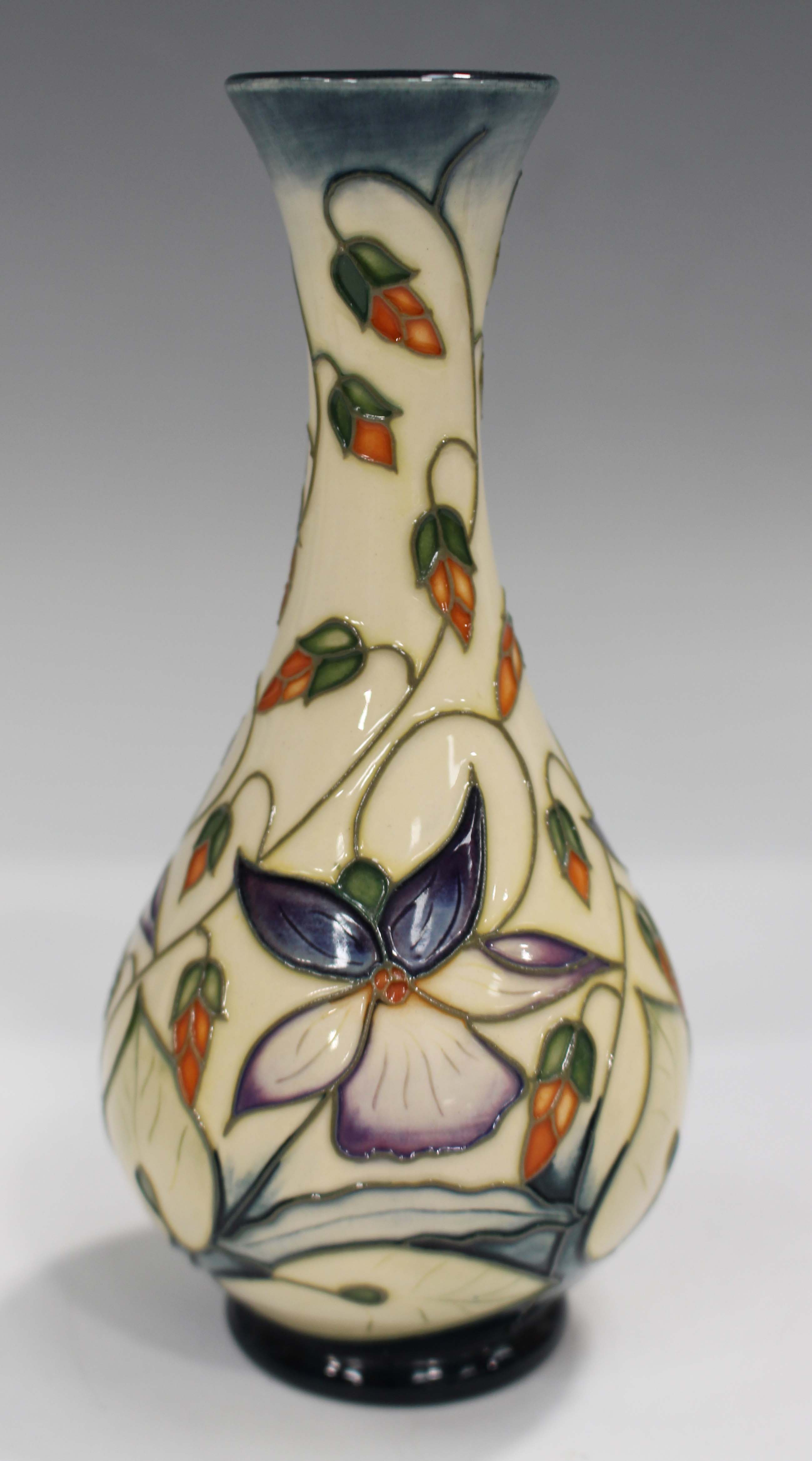 Three Moorcroft vases, comprising Sweet Thief, circa 2000, numbered '266', height 16.5cm, Lamia, - Image 7 of 7