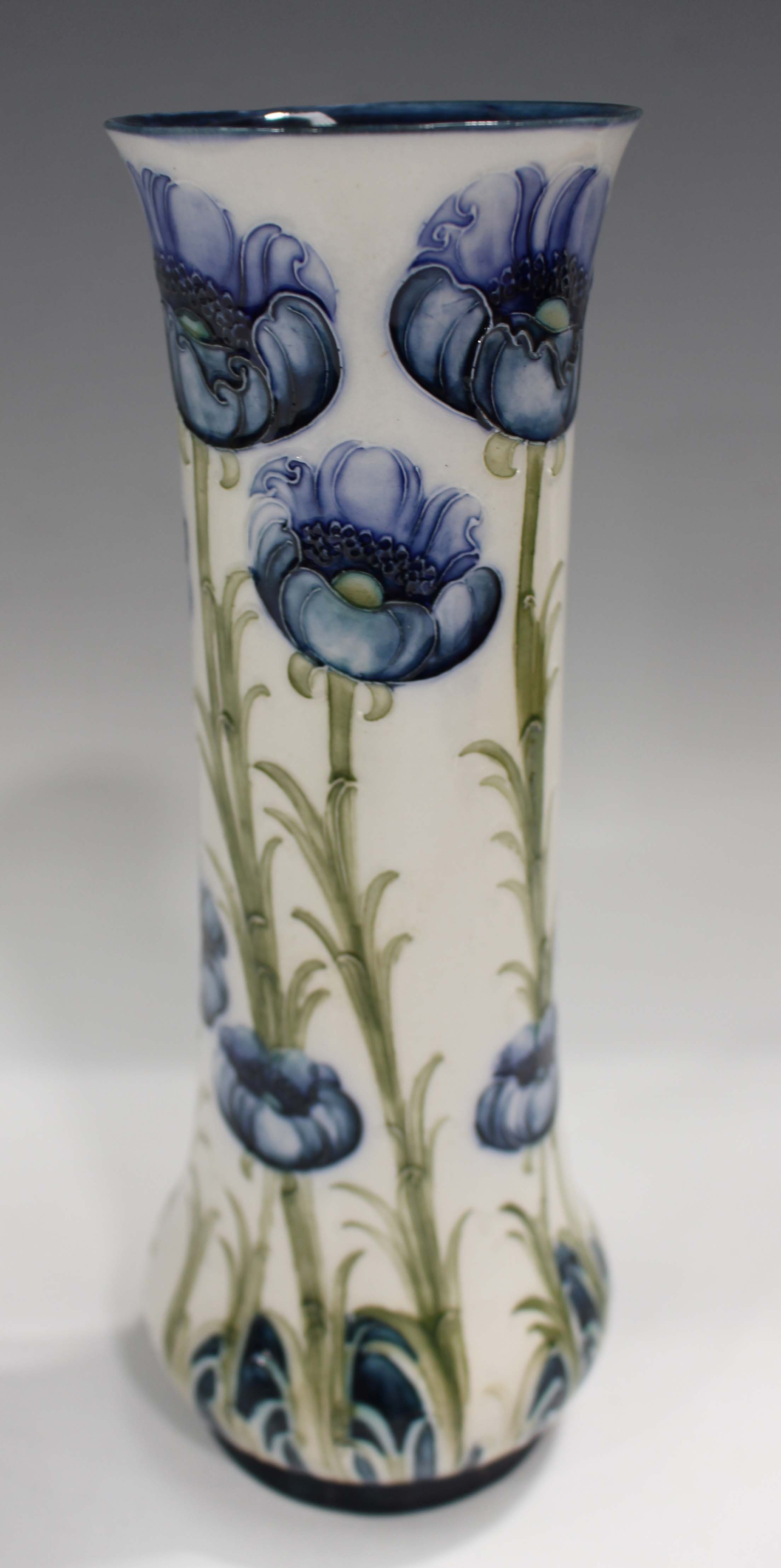 A Macintyre Moorcroft Florian ware vase, circa 1903-1904, the slender body decorated with the - Image 3 of 3