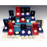 Twenty-four Halcyon Days Valentines Day enamel boxes, various dates ranging from 1976 to 2015.