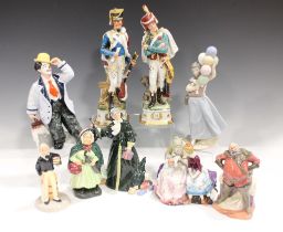 Five Royal Doulton figures, comprising Tom Brown, HN2941, Sairey Gamp, HN2100, Slapdash, HN2277,