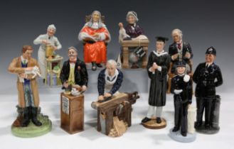 Ten Royal Doulton figures, comprising A Penny's Worth, HN2408, Country Veterinary, HN4650, The