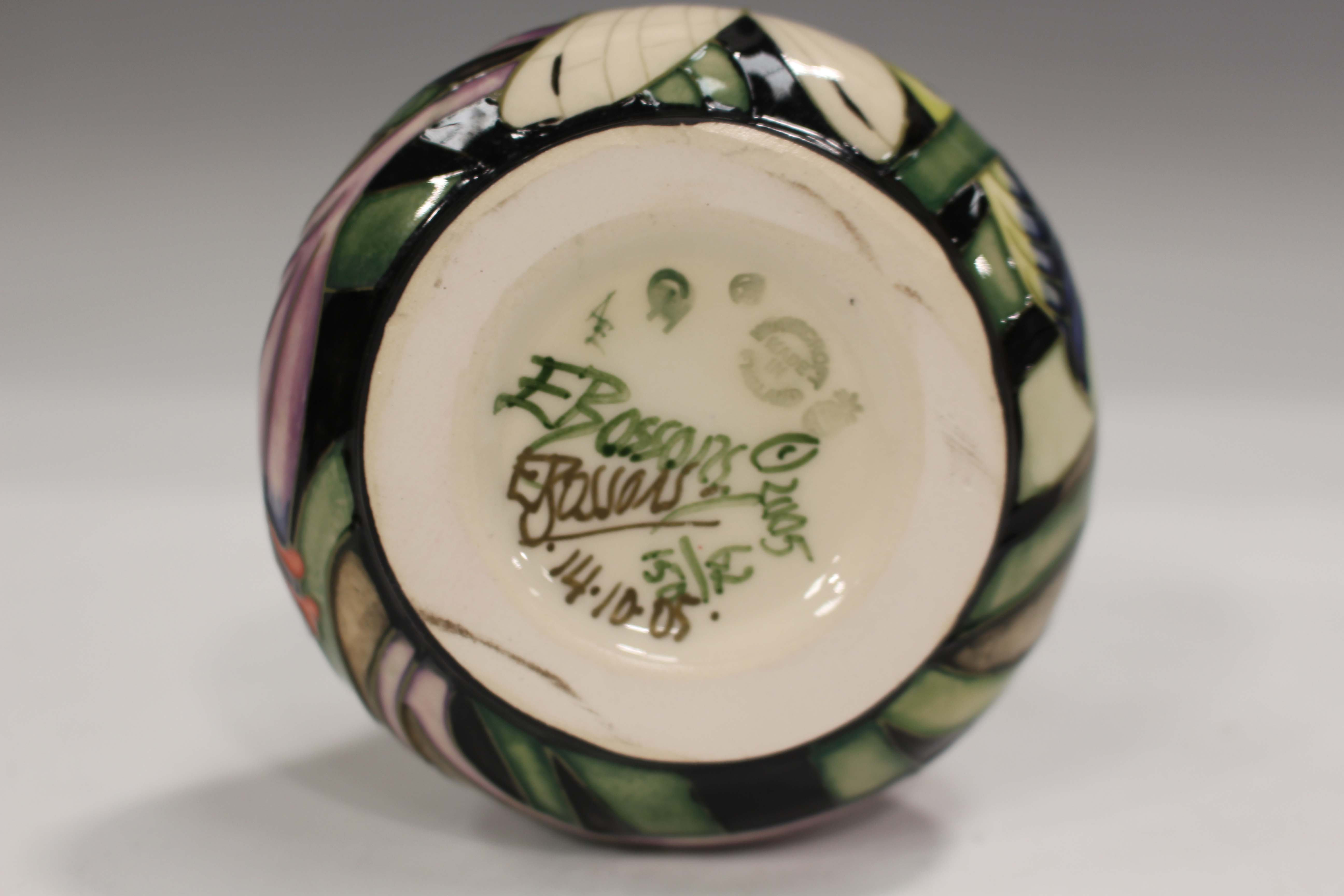 A limited edition Moorcroft Baron Ferdinand pattern vase, circa 2005, designed by Emma Bossons, - Image 2 of 2