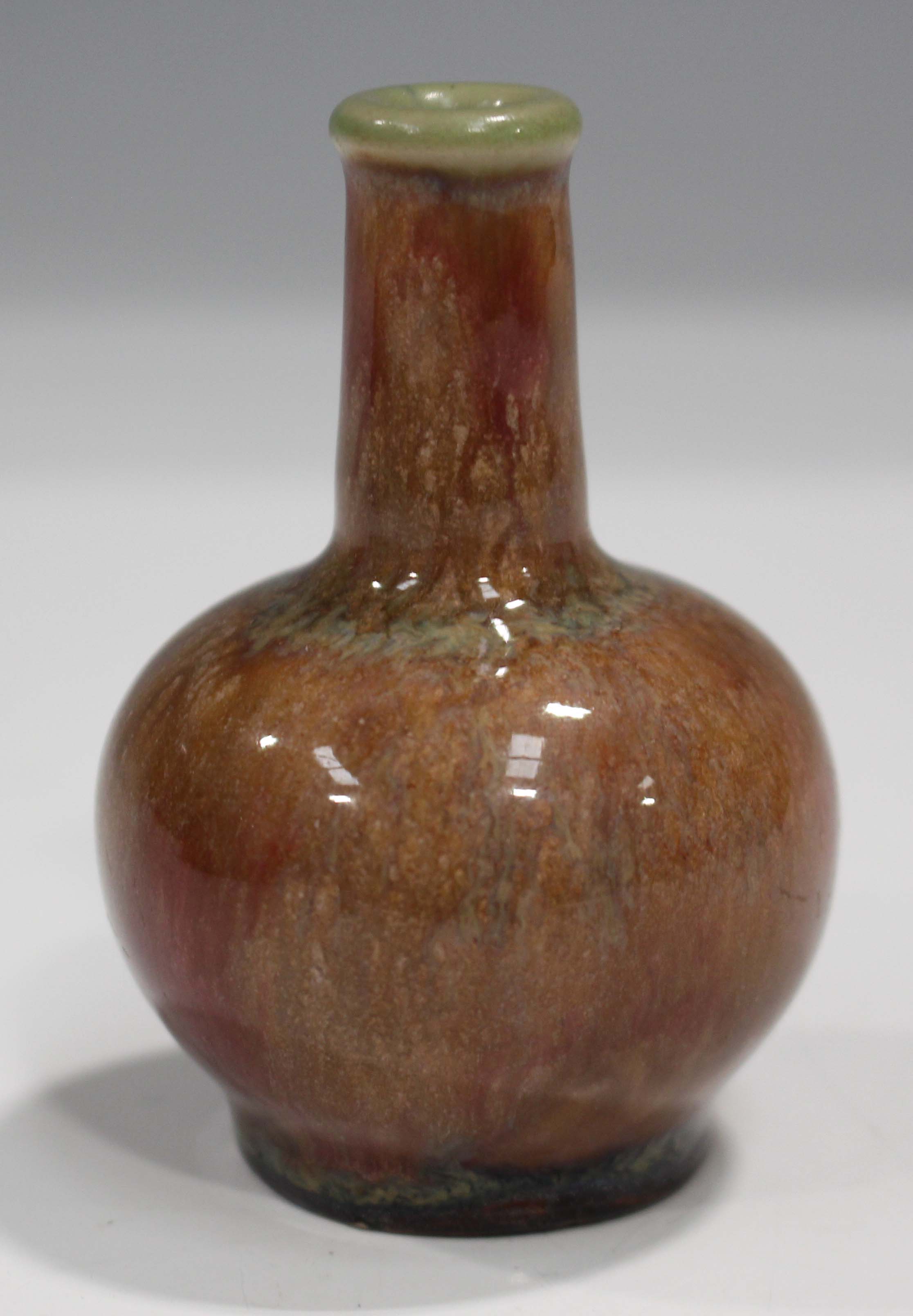 A Doulton & Watts Lambeth Pottery salt glazed stoneware vase, 19th century, designed as an hexagonal - Image 3 of 9