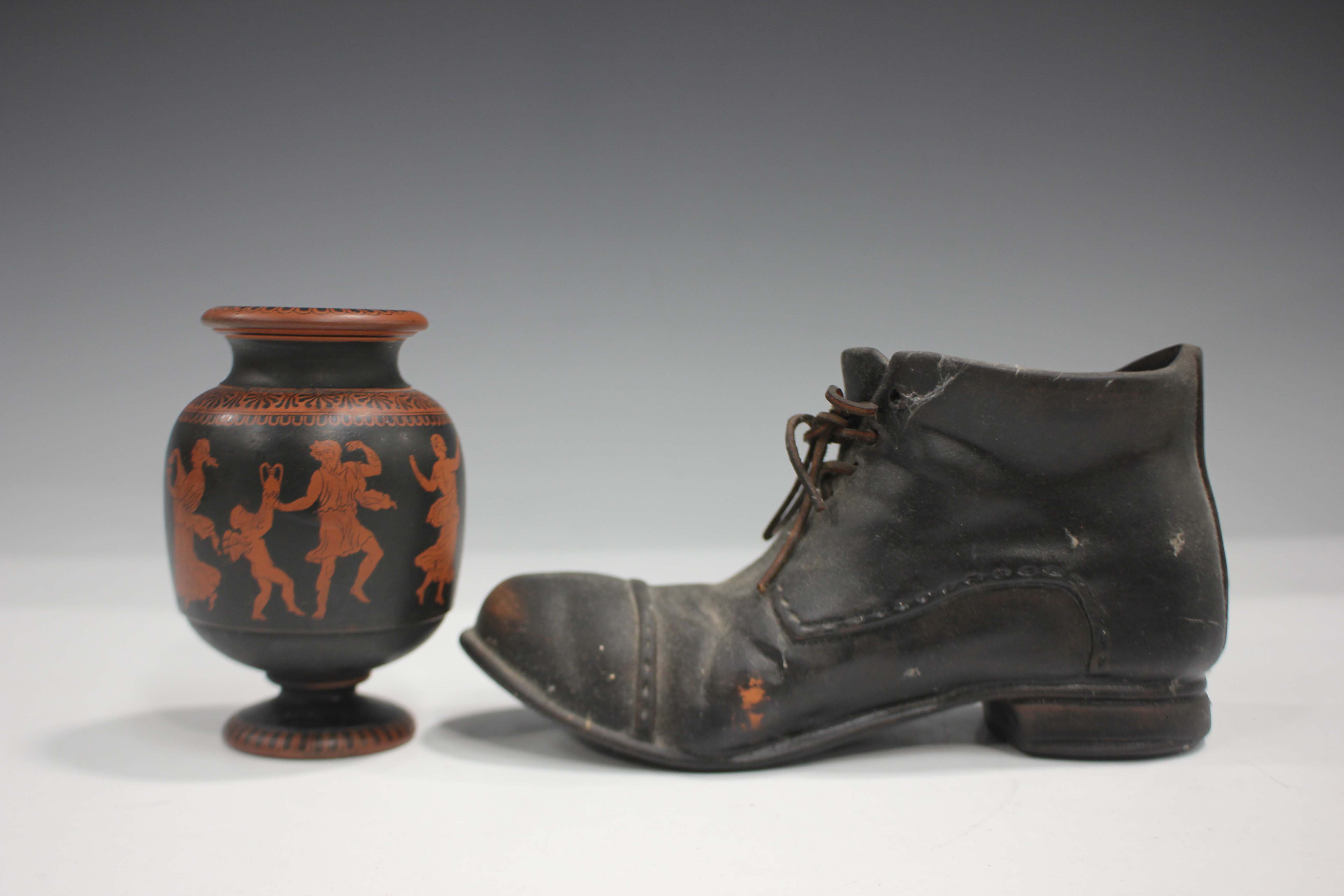 A Ridgway Eglinton Tournament pale green stoneware relief moulded jug, circa 1840, with pewter - Image 4 of 18