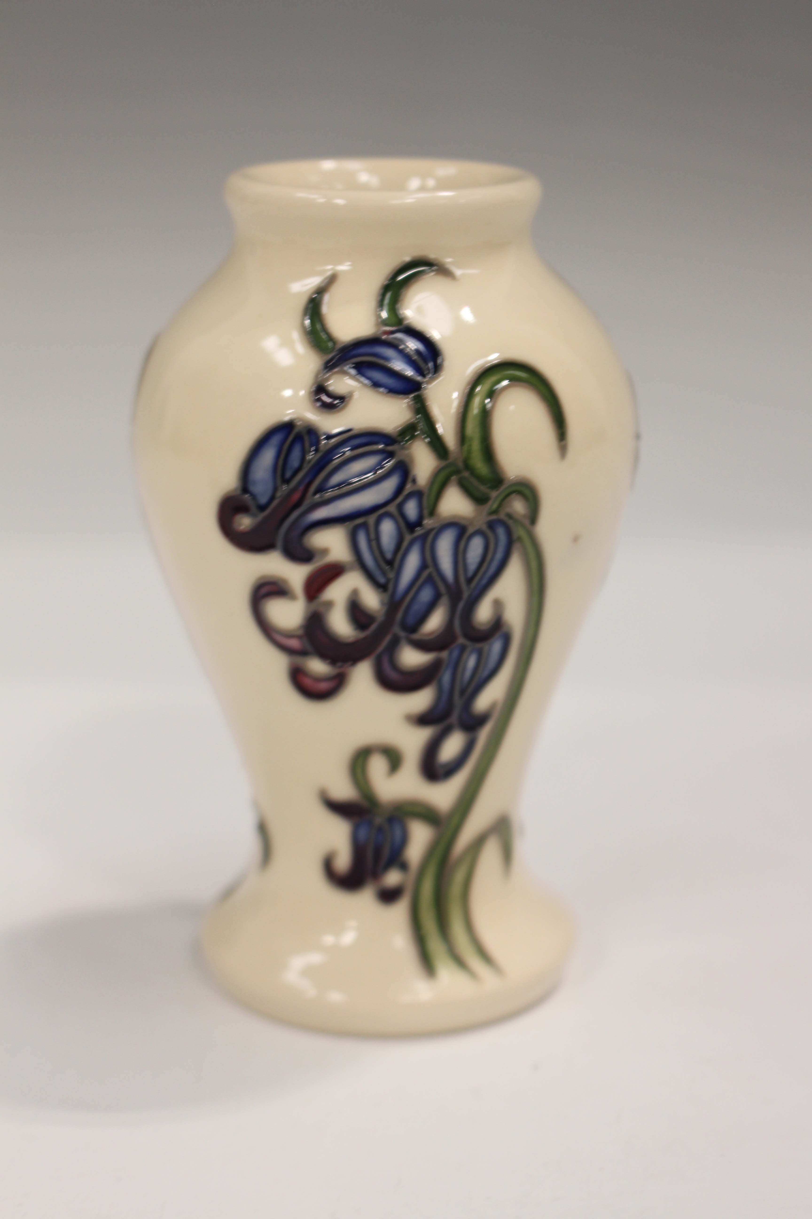 Three Moorcroft vases, comprising Sweet Thief, circa 2000, numbered '266', height 16.5cm, Lamia, - Image 3 of 7