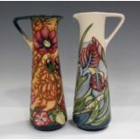 Two Moorcroft jugs, comprising Iris, circa 1996, designed by Rachel Bishop, numbered '606', height