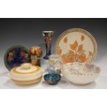 A mixed group of mostly Art Deco and Art Deco style British ceramics, early to mid-20th century,