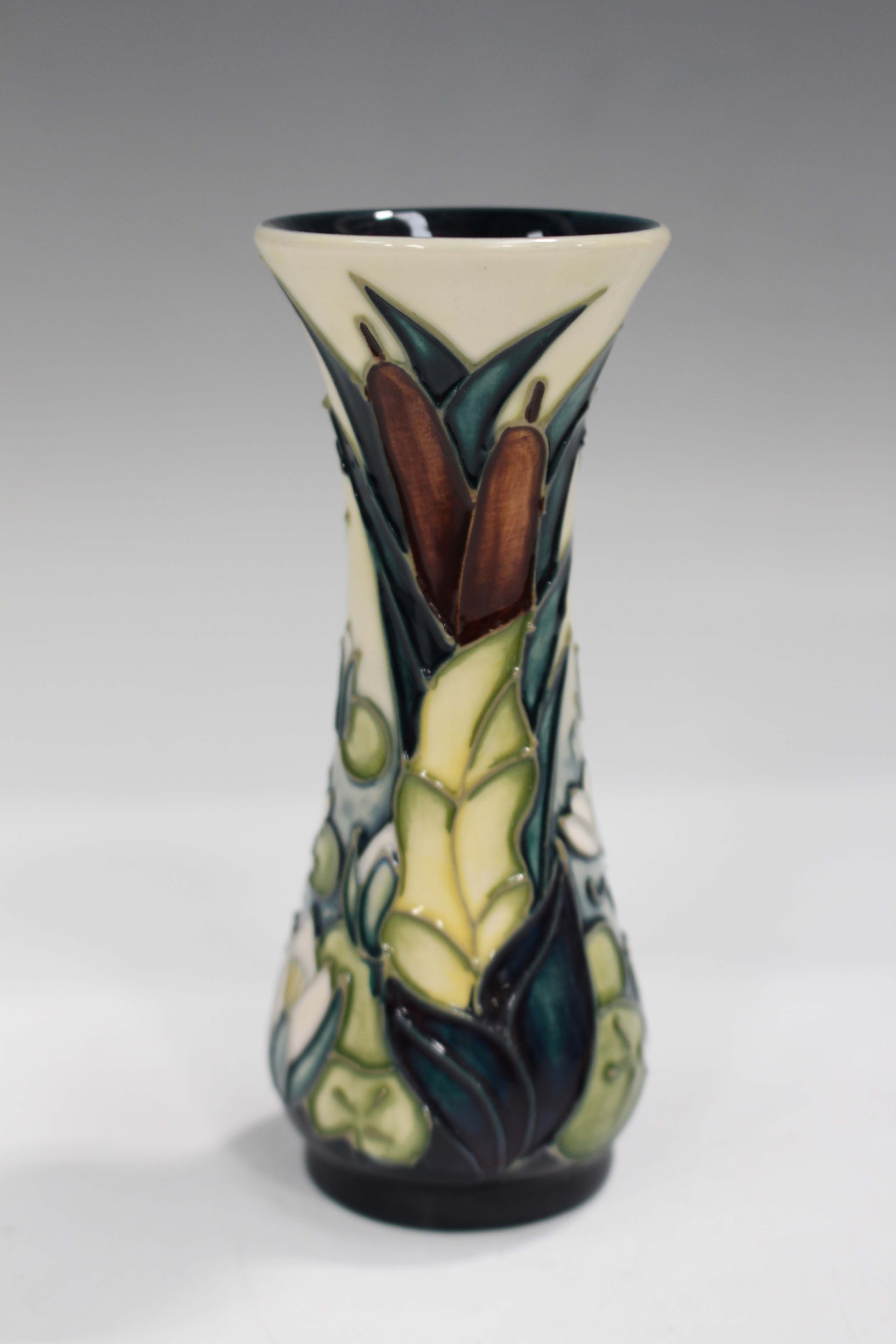 Three Moorcroft vases, comprising Sweet Thief, circa 2000, numbered '266', height 16.5cm, Lamia, - Image 5 of 7