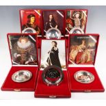 A set of six Elizabeth II silver The Royal Lineage Series circular dishes, limited edition No. 538