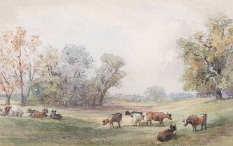 Charles D'Oyly - 'The Park, Henbury', watercolour, labels verso, 12cm x 19cm, within a gilt frame.
