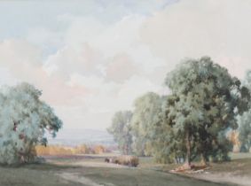 Charles Harrington - 'Sussex, early Autumn', early 20th century watercolour, signed recto, titled