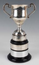 A George V silver trophy cup of baluster form, inscription engraved 'West Sussex Federation of