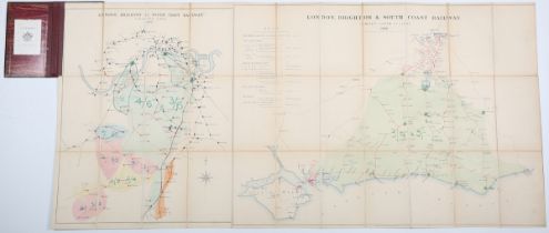 Waterlow & Sons Ltd (publishers) - 'London, Brighton & South Coast Railway - Diagram Shewing Rates