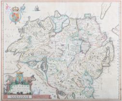 Joan Blaeu - 'Ultonia, Hibernis Cui-Guilly, Anglis Ulster' (Map of Northern Ireland), 17th century