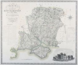 C. & J. Greenwood - 'Map of the County of Southampton from an Actual Survey made in the Years 1825 &