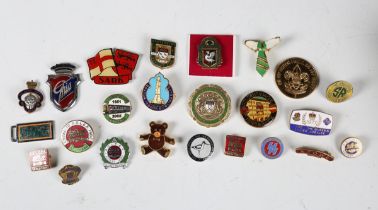 A large collection of mid/late 20th century enamelled pin badges, many relating to bowling.Buyer’s