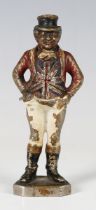 An early 20th century cold painted cast bronze figural car mascot depicting John Bull, detailed '