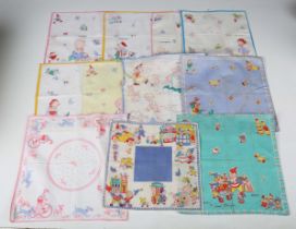 A collection of First World War period commemorative silk hankies, other printed Mabel Lucy Attwell