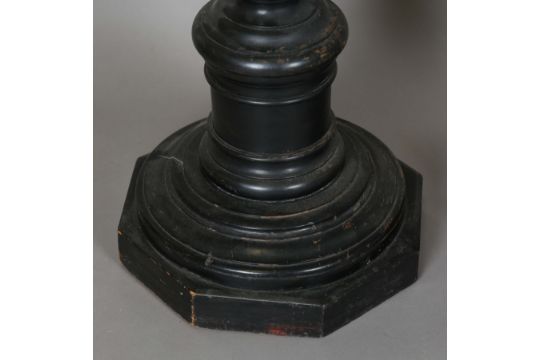 A pair of late Victorian ebonized display pedestals, on fluted supports, height 108cm.Buyer’s - Image 7 of 12