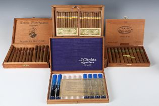 A quantity of cigars, including two sealed cases of ten Cuban Cohiba cigars, a boxed set of ten