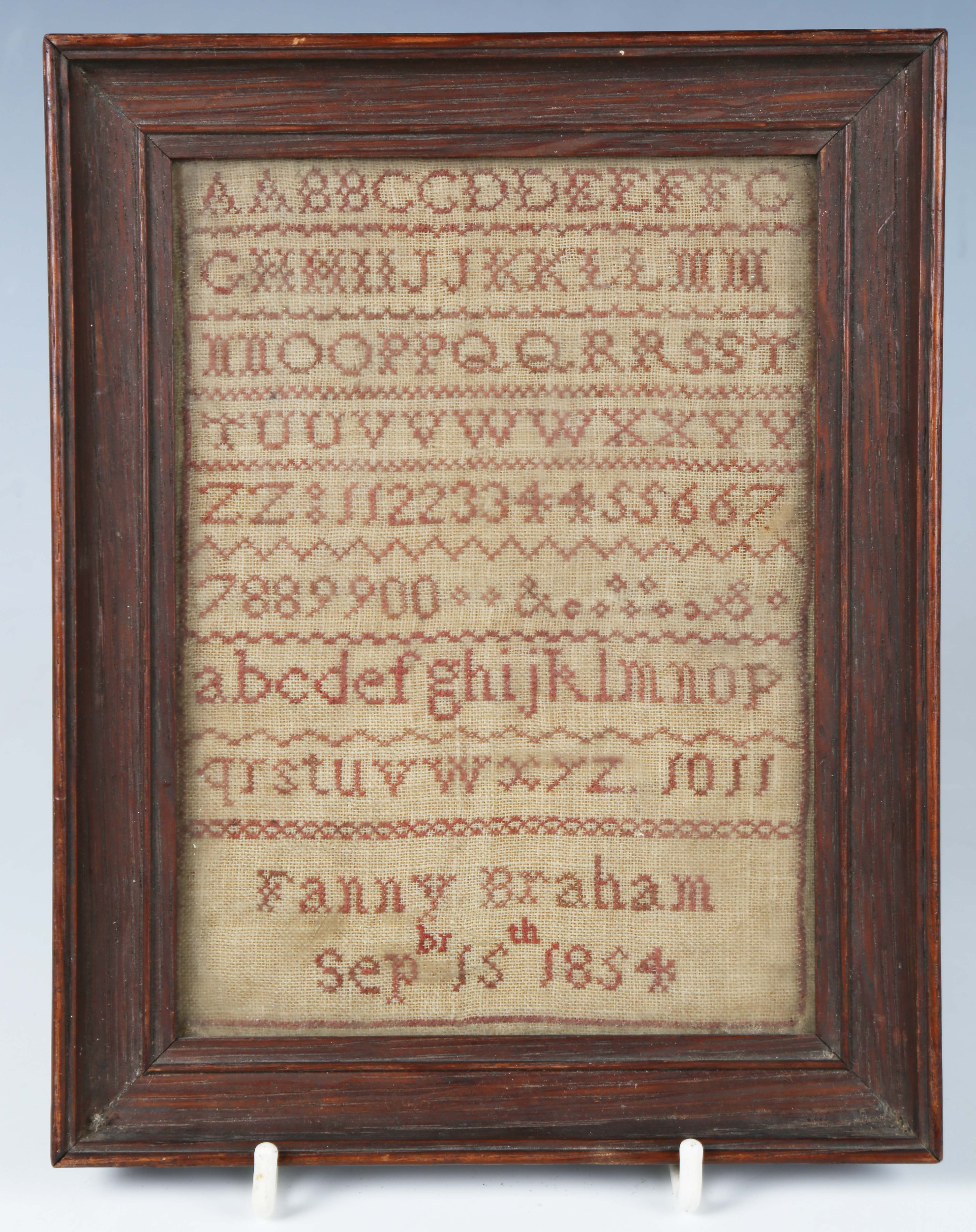 An early Victorian needlework sampler by Jane Constance, aged 13, dated 'January 6 1839', finely - Image 3 of 14