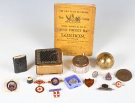 A small group of collectors' items, including a George III leather bound memorandum, dated 1809, a