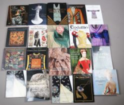 A quantity of costume and dress related reference books, including 'Paris Haute Couture', edited