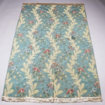 A late 18th century French green silk and silver gilt brocade panel, finely worked with overall