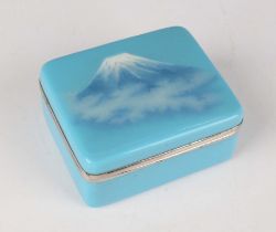A Japanese Musen cloisonné box and cover, early 20th century, of rectangular form with rounded