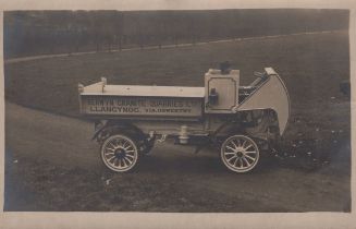 COMMERCIAL VEHICLES. A collection of approximately 90 postcards and photographs of trucks,