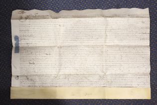 LEGAL DOCUMENTS. A George I indenture on vellum dated 1715 concerning a house and land in Crundale