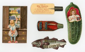 ADVERTISING. A collection of advertising ephemera, including items advertising Vimto, Heinz Sweet