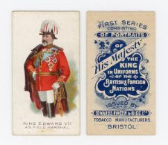 An album of cigarette cards including a set of 10 Edwards, Ringer & Bigg 'Portraits of His Majesty