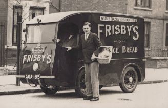 COMMERCIAL VEHICLES. A collection of 24 postcards and photographs of vans and other commercial