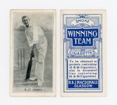 A collection of 16 D. & J. Macdonald 'Cricketers' cigarette cards circa 1902, together with 2