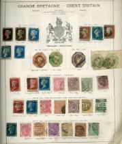 An early stamp collection in five albums, including Senf album with world stamps up to 1900, with