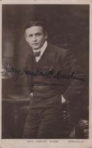 AUTOGRAPH, HOUDINI. A postcards titled 'Harry Handcuff Houdini' signed in ink by the escapologist,