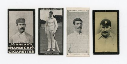 A group of cricketing cigarette cards, comprising 3 Kinnears 'Australian Cricket Team' circa 1897, 1