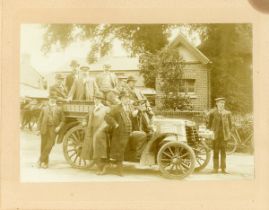 HUMBER. A collection of approximately 42 photographs and 38 postcards of Humber motorcars, most