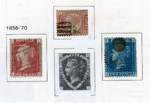 A large collection of stamps in albums plus loose with Great Britain from 1841 1d red browns used,