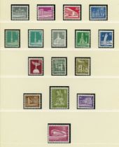 Various stamps in two albums, three stock books and folders with West Berlin unmounted mint 1954-