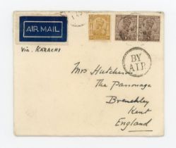 Postal History - small group of covers mostly 1920, 1930s Hong Kong, India to England plus earlier