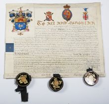 GRANT OF ARMS. A George III grant of arms awarded to Revd George Burrard and his descendants in